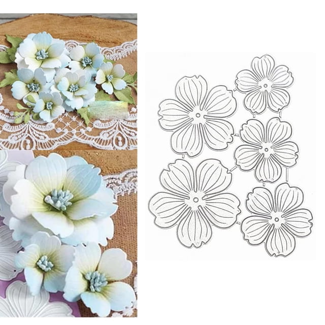Troqueles metálicos YXXMCRAFT 12,5 x 10,3 cm, plantillas de flores