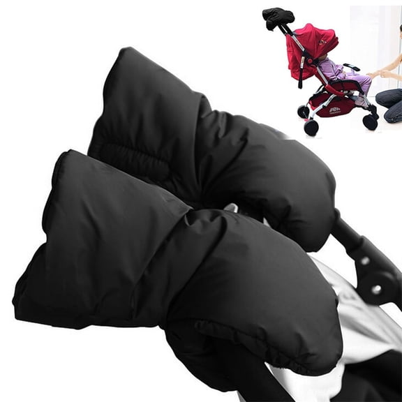 Triani 1 Pair Universal Stroller Gloves Warm Hand Muffs Mittens Waterproof Windproof Mittens Best for Freezing Cold Winter Conditions