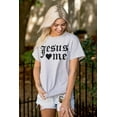 thumbnail image 4 of Jesus Loves Me Religious Christian Women's Graphic T Shirt Tees Brisco Brands S, 4 of 6