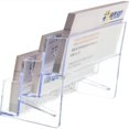 TecUnite 4 Pack Business Card Holder 3 Tiers Acrylic Card Stand