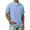 Light Blue, variant on T Shirts for Man Contrast Color Henley Short Sleeve Casual Placket,Size S-4XL