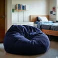 thumbnail image 3 of Flash Furniture Duncan Oversized Solid Navy Blue Refillable Bean Bag Chair for All Ages, 3 of 14