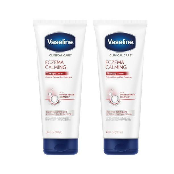 Vaseline Clinical Care Body Cream Eczema Calming 6 8 Oz 2 Pack Walmart Com Walmart Com