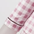 thumbnail image 7 of Soft Pajama Set For Women Loose Lightweight Plaid Button Long Sleeve Top And Pant Pj Set Loungewear Soft Two Piece Sleepwear Sets Pink XL, 7 of 7