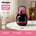 thumbnail image 3 of Sidagar 60 oz Black Stainless Steel Insulated Water Bottle with Straw and Handle, 3 of 8