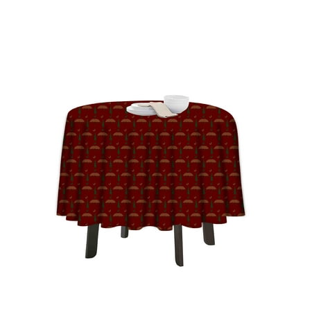 

eloria Umbrella Printed Round Table Cloth Resistant Washable Decorative Table Cover for Dining Table