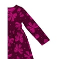 thumbnail image 3 of Wonder Nation Toddler Girls Long Sleeve Play Dress, Sizes 12M-5T, 3 of 3