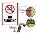 thumbnail image 4 of 2-Pack No Smoking Signs Metal 10''x7'' Rust Free 40-Mil Aluminum UV Printed,Easy to Mount Weather Resistant Long Lasting Ink with Cigarette Logo, for Home/Business/Apartment Building, 4 of 5