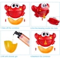 thumbnail image 3 of Juguetes de baño, juguetes para bebés, juguetes de baño con pompas de jabón, juguetes con música para niños de 1 año a 2 años en adelante, color rojo brillar Electrónica, 3 of 5