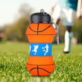 thumbnail image 1 of Botella de agua Copa plegable Copas plegables de silicona de grado alimenticio (baloncesto) Rojo, 1 of 4