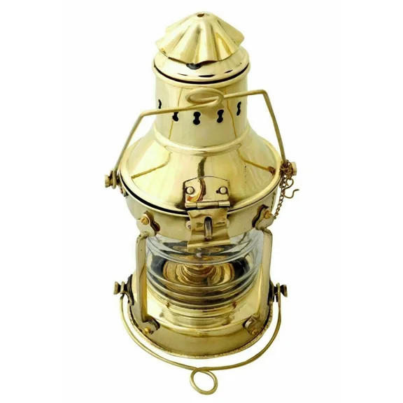 Vintage Antique Brass Oil Lamp Lantern Collectible Nautical Maritime Ship Lantern Oil lamp Boat Lighting