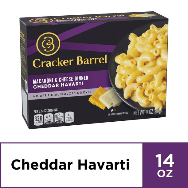Cracker Barrel Cheddar Havarti Macaroni and Cheese Dinner, 14 oz Box
