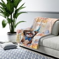 thumbnail image 3 of Watercolor Shih Tzu Happy Birthday Celebration Balloons Gift Party Cozy Sherpa Blanket Lion Dog Lover Gifts Warm Soft Throw Blanket - 00028, 3 of 5