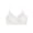 Beige, variant on MOJOGO Women's Bras Elegant Ribbed Lace Trim V Neck Wireless Bralettes Soft Lightly Lined Sleep Bra with Adjustable Thin Straps S