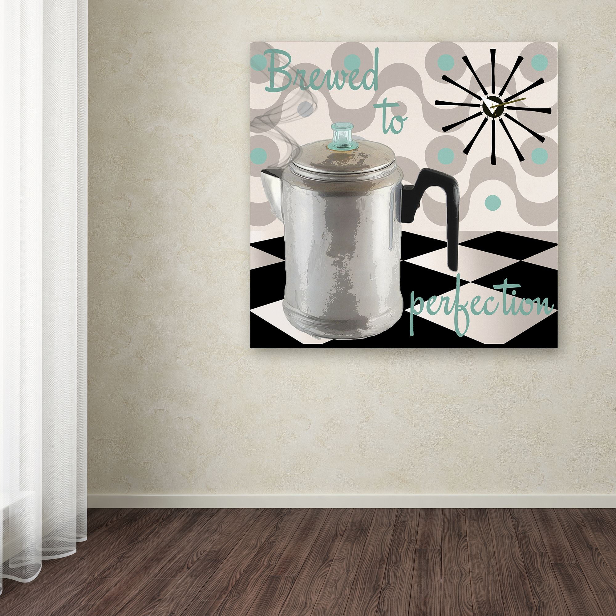 Color Bakery 'Fifties Kitchen V' Huge Canvas Art 35 x 35