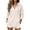 Beige, variant on Women Waffle Knit Quarter Zip Hoodie Sevevn Drawstring Kangaroo Pocket Long Sleeve Loose Fit Casual Oversized Pullover Sweatshirt