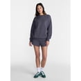 thumbnail image 2 of No Boundaries Oversized Fleece Sweatshirt with Long Sleeves, Women's Sizes XXS-4X, 2 of 5