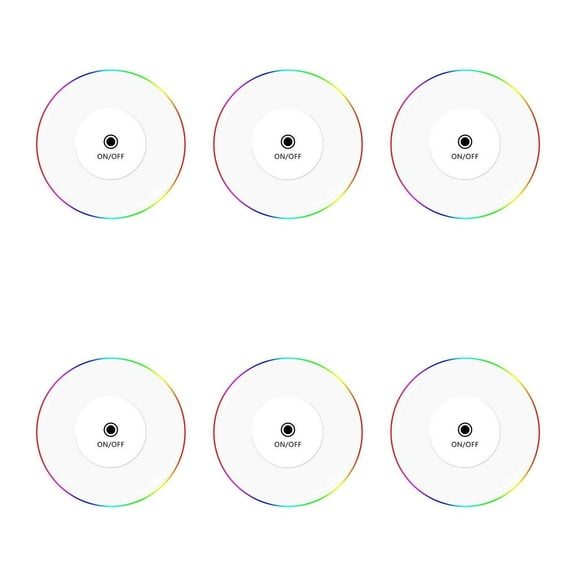 HengDidi Set of 6 LED Luminous Crystal Cup Coasters Color-Changing Drink Placemats for Bar Party Decoration Acrylic Glowing Pads with 3 Lighting Modes Battery-Powered Accessories Gift Idea