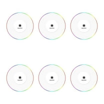 HengDidi Set of 6 LED Luminous Crystal Cup Coasters Color-Changing Drink Placemats for Bar Party Decoration Acrylic Glowing Pads with 3 Lighting Modes Battery-Powered Accessories Gift Idea