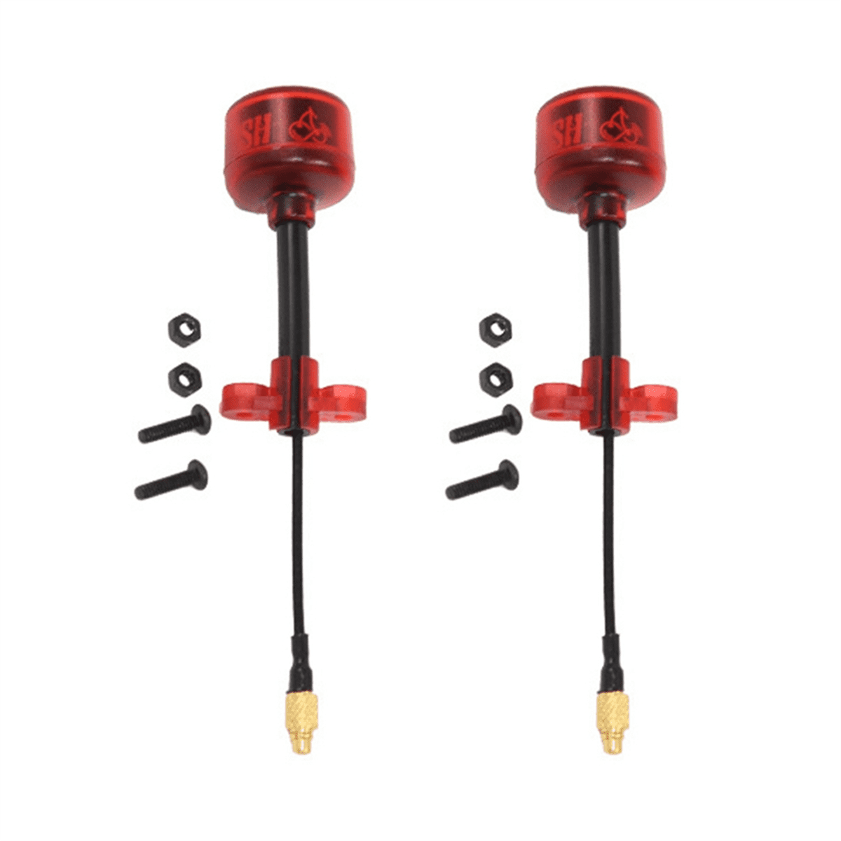 Antenne Trèfle 5.8 GHz FPV (2 Pièces) – 5dbi RHCP RP-SMA – Émetteur/récepteur Antenne Rouge FPV Drone