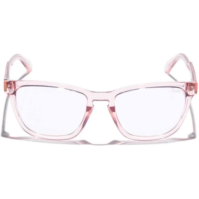 QUAY Hardwire Blue Light Coral Pink Two Tone Frame Bluelight Blocking Lens NWT QUAY AUSTRALIA Hardwire Pink/Clear Blue Light One Size  main image 4