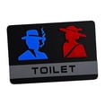thumbnail image 2 of Letrero acrílico para inodoro, letrero para WC para hombres y mujeres, letrero Universal para puerta de baño, placa para puerta de baño, lugar, 2 of 9