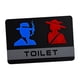 thumbnail image 2 of Letrero de acrílico para inodoro, decoración de letrero de WC, Universal, para hombres y mujeres, señalización de baño público, señalización de baño, 2 of 9