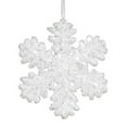 thumbnail image 1 of Vickerman 9" Blanc Styromousse Paillettes Flocon de Neige Ornement de Noël, 1 of 1