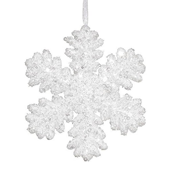 Vickerman 9" Blanc Styromousse Paillettes Flocon de Neige Ornement de Noël