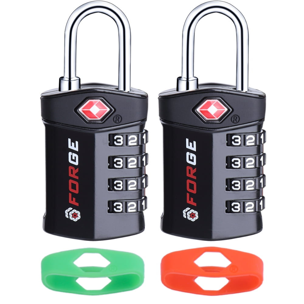 TSA Approved Travel Luggage Locks With Red Open Alert Indicator silver 2