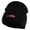 Black, variant on Beaver Embroidered 8 Inch Knitted Short Beanie - Black OSFM