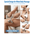 thumbnail image 2 of Yeamon Massage Roller for Body, Cooling Steel Muscle Roller Massager with Extra Large Rollers, Handheld Massage Tools for Back Leg Arm Relax Post Workout Relief, 2 of 6