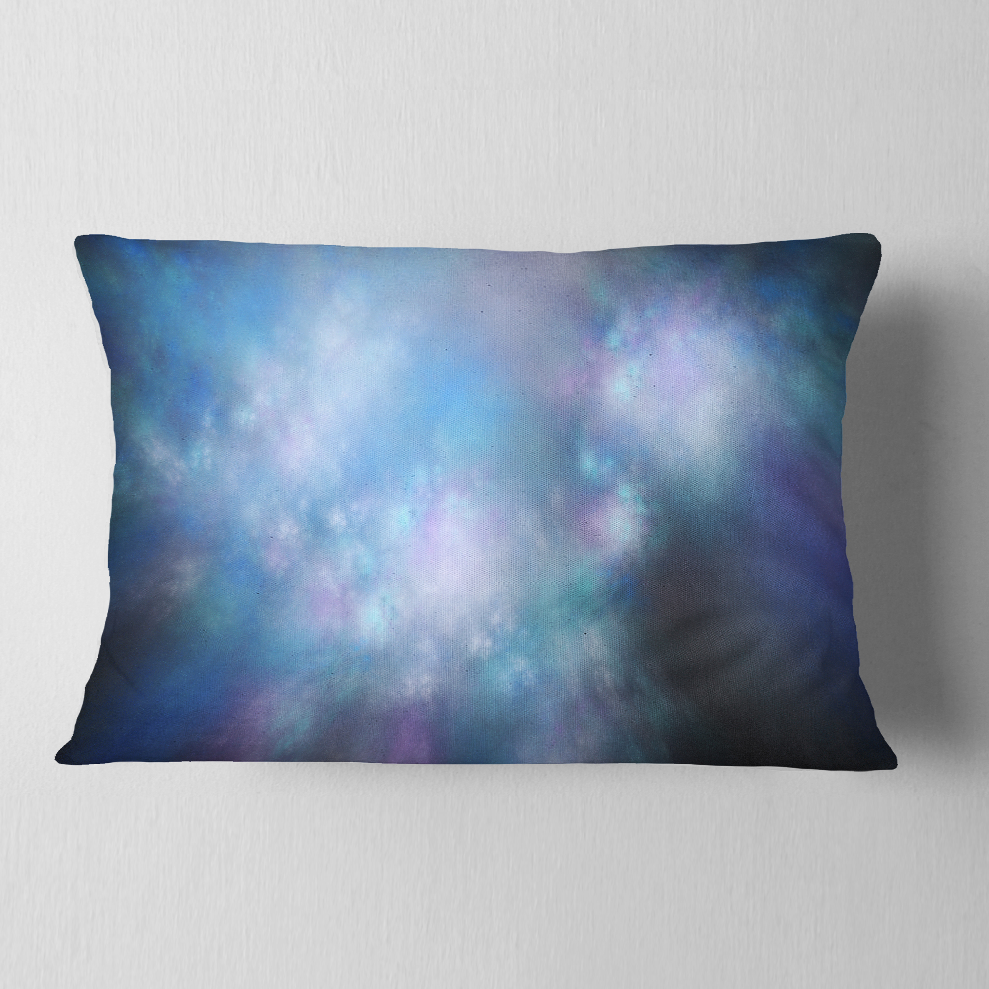 Designart Perfect Light Blue Starry Sky - Abstract Throw Pillow - 12x20