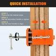 thumbnail image 5 of Cabinet Installation Clamps | Cabinetry Clamp for Easy and Quick Face Frame Installation, Cabinet Clamps with Two Side Screws and Drill Hole Guide Cabinet Installation Tools, Orange (4), 5 of 6