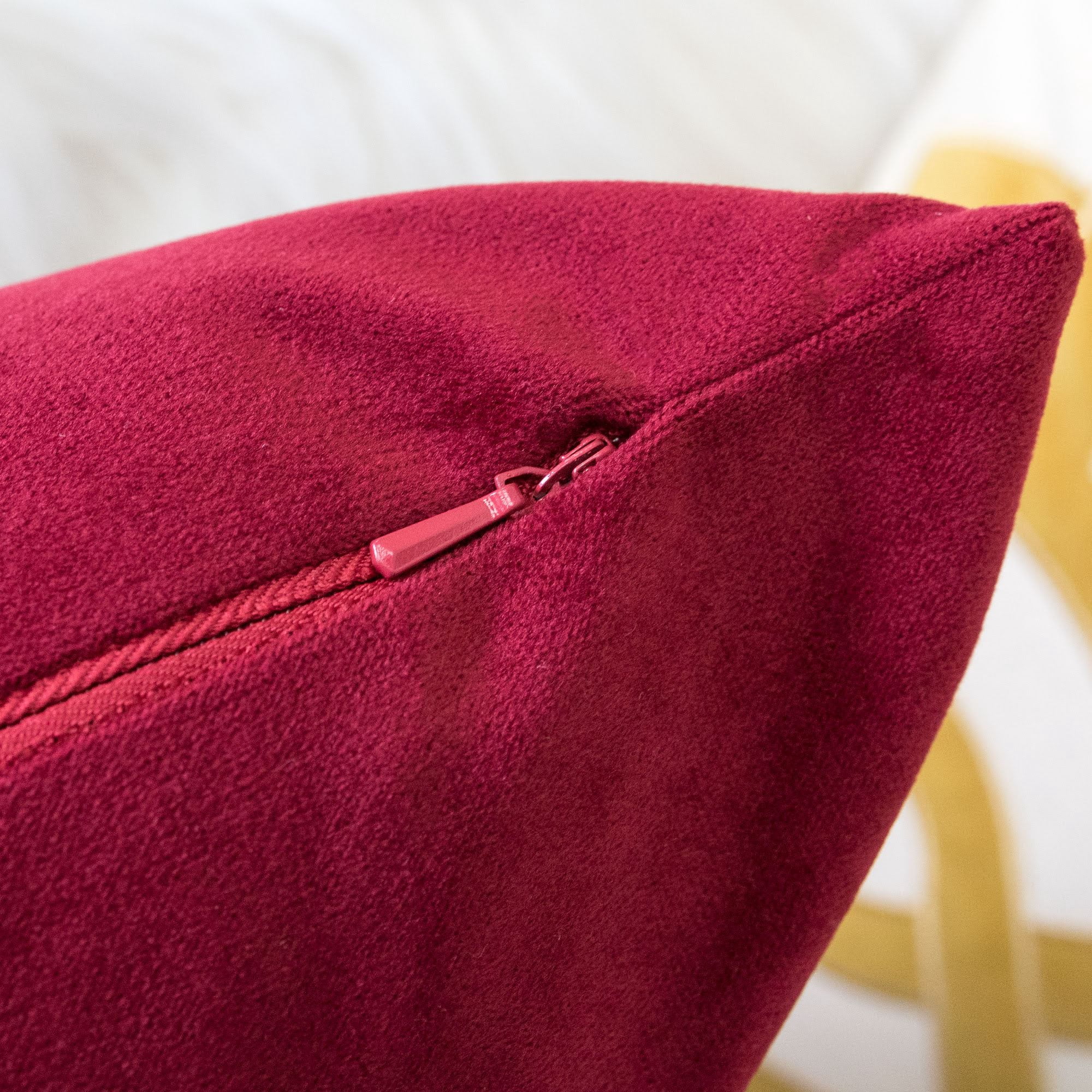 Stacey Red Abstract Polyester 20 in. x 20 in. Throw Pillow
