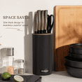 thumbnail image 6 of Astercook Knife Set, 6-Piece Kitchen Knives Set with Block & Non-Stick Healthy Coating, Stainless Steel Chef Knives with Anti-Slip Ergonomic Handle, Dishwasher Safe, Perfect Kitchen Home Gifts, Black, 6 of 9