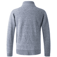 Vcansion Men's Knit Zipup Sweater Outwear with Pockets Light Grey 2XL
