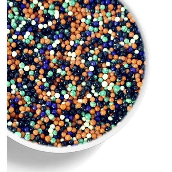 Cauldron Halloween Nonpareil Sprinkles | Black Orange White Lime Green Purple nonpareils | Halloween Sprinkles | Halloween Cake Cupcake Cookie edible decoration 4 oz