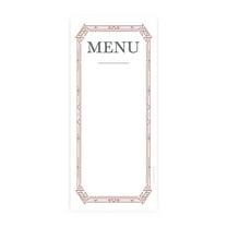 Koyal Wholesale Elegant Art Deco Printable Wedding Paper Menu Cards for DIY Printer, Pack of 52