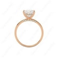 thumbnail image 2 of Cora Jewellery 3CT Hidden Halo Oval Moissanite Engagement Ring For Women, 14K Rose Gold, 2 of 8