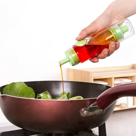 Oil Dispenser Green Jeobest 1PC Oil Control Bottle - Cooking Oil Bottle for Kitchen - 2 In 1 Cooking Olive Oil Bottle Sprayer Press Leak-proof Drops Oil Dispenser for BBQ Kitchen Tools (Green) MZ ()
