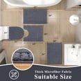 thumbnail image 5 of MeyJey Bathroom Rugs Set of 4 Piece, Bath Mats, Microfiber Non Slip Shaggy Ultra Soft Bathroom Runner with U Shaped Contour Toilet Mat for Bathroom, Shower Inside Floor, Dark Gray, 5 of 16