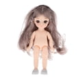 thumbnail image 1 of Bonita muñeca BJD articulada de 13 bolas, movible, a escala 1/12, cuerpo desnudo, regalo de cumpleaños DIY cabello rizado gris, 1 of 7