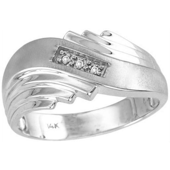 RYLOS Mens Rings 14K White Gold Wedding Bands His / Hers With Genuine Diamonds Rings For Men Men's Rings Gold Rings Sizes 6,7,8,9,10,11,12,13 Mens Jewelry