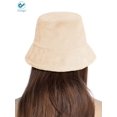 thumbnail image 2 of Deago Winter Bucket Hat for Women Warm Hats Vintage Faux Fur Wool Outdoor Fisherman Cap (Beige), 2 of 6