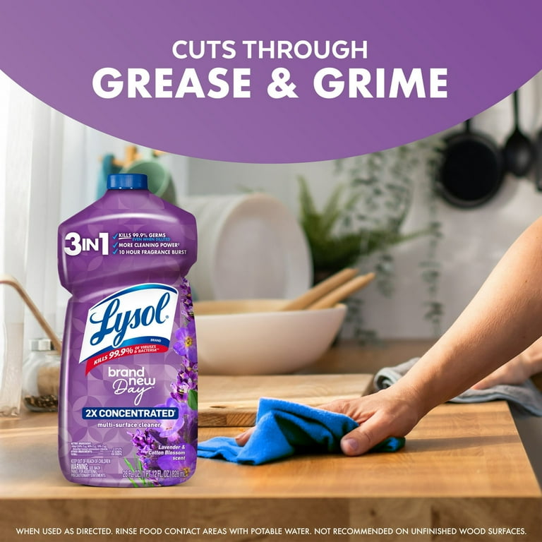 2 Pack) Lysol® Multi-Surface Cleaner, 2X Concentrated, Pourable