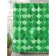 thumbnail image 2 of Shower Curtain Green Fish Scales Bathroom Curtains with Hooks, Waterproof Fabric Ombre Fish Tail Bath Shower Curtains Set for Bathroom Bathtubs Decor 72x72 Inch, 2 of 8