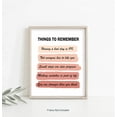 thumbnail image 4 of Things To Remember - Positive Inspirationa Quotes Wall Decor for Kids Teen Women Friends - Uplifting Poster for Home Office, Bedroom, Bathroom - Encouragement Gift - UNFRAMED Print 8"X10", 4 of 5