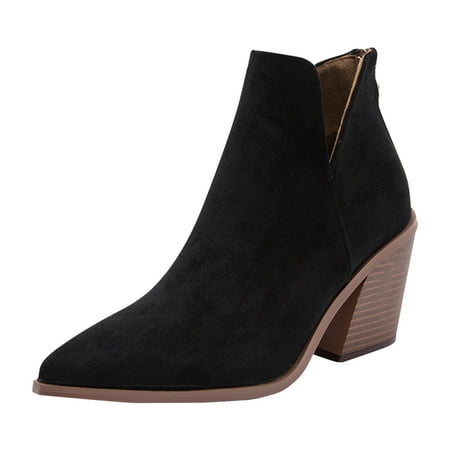 

Boots Women s Characteristic Shoes Thick-Soled Mid-Length Ankle