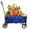 Blue, variant on Folding Wagon Cart Collapsible Outdoor Utility Wagon Heavy Duty Garden Carts Portable Grocery Wagon Adjustable Handle Beach Camping Wagon Carts with Cup Holders for Sports Shopping Garden, Blue